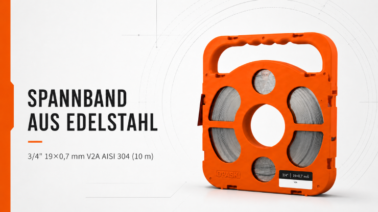 Edelstahlband V2A auf Rolle